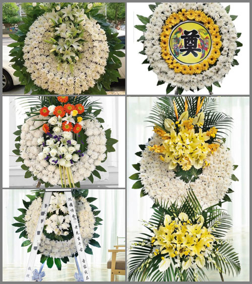 广东梅州市丰顺县汤坑镇吉坪村花圈速递